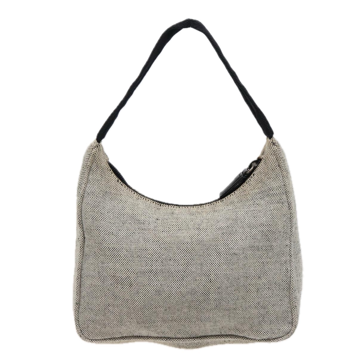 PRADA Sports Hand Bag Canvas Gray Auth bs15460