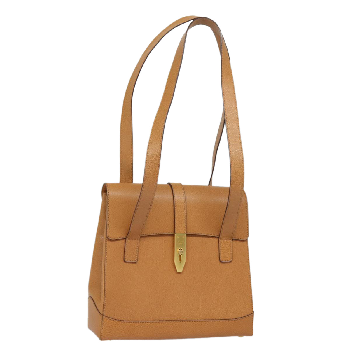 Luxury CELINE Shoulder Bag Leather Brown  15636