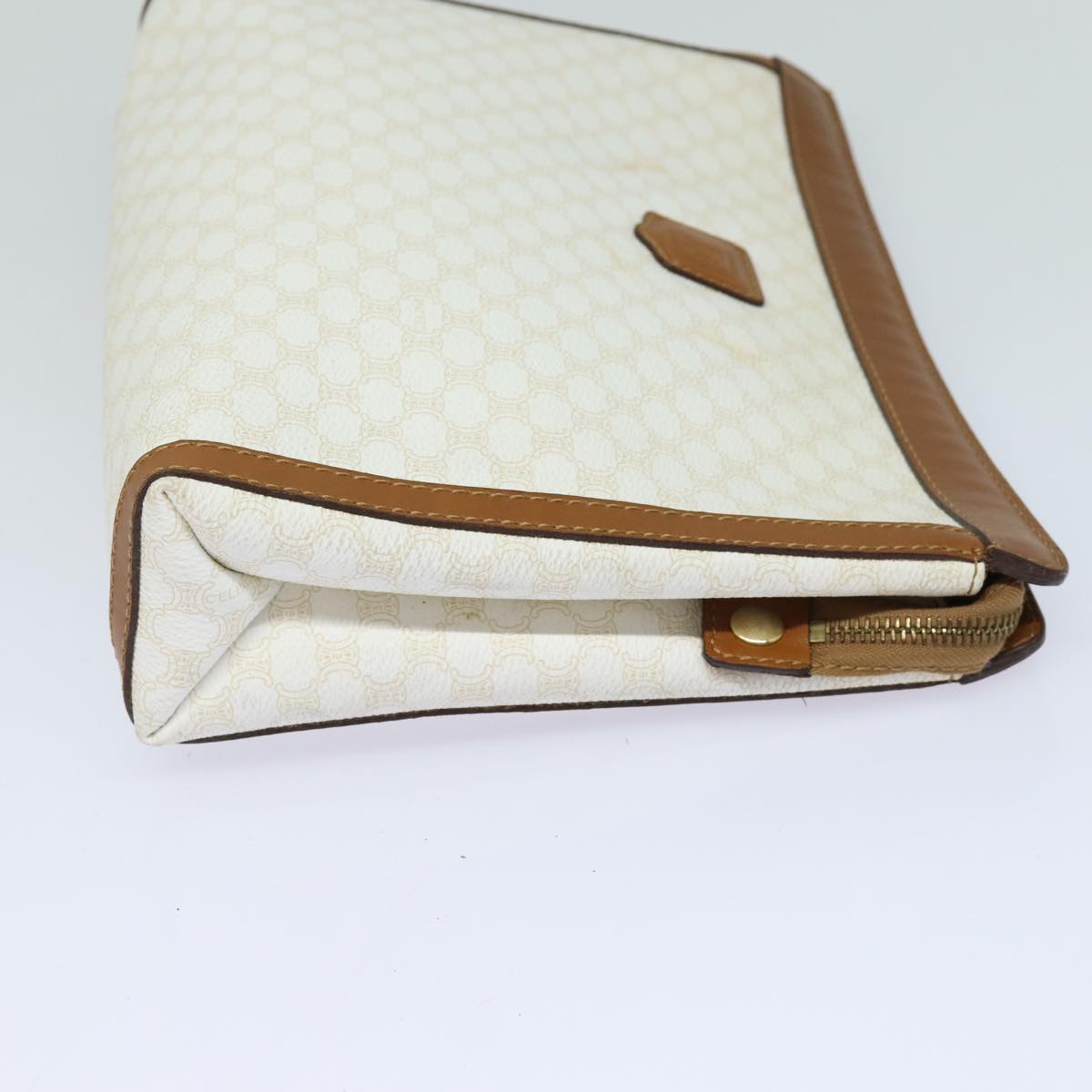 Luxury CELINE Macadam Canvas Clutch Bag PVC Leather Whe  15682