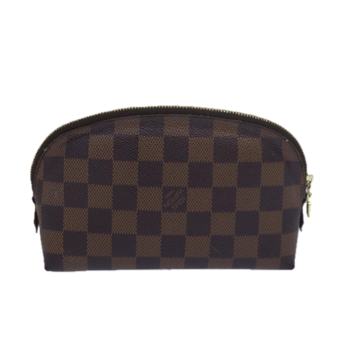 LOUIS VUITTON Damier Ebene Pochette Cosmetic PM Pouch N47516 LV Auth bs16212