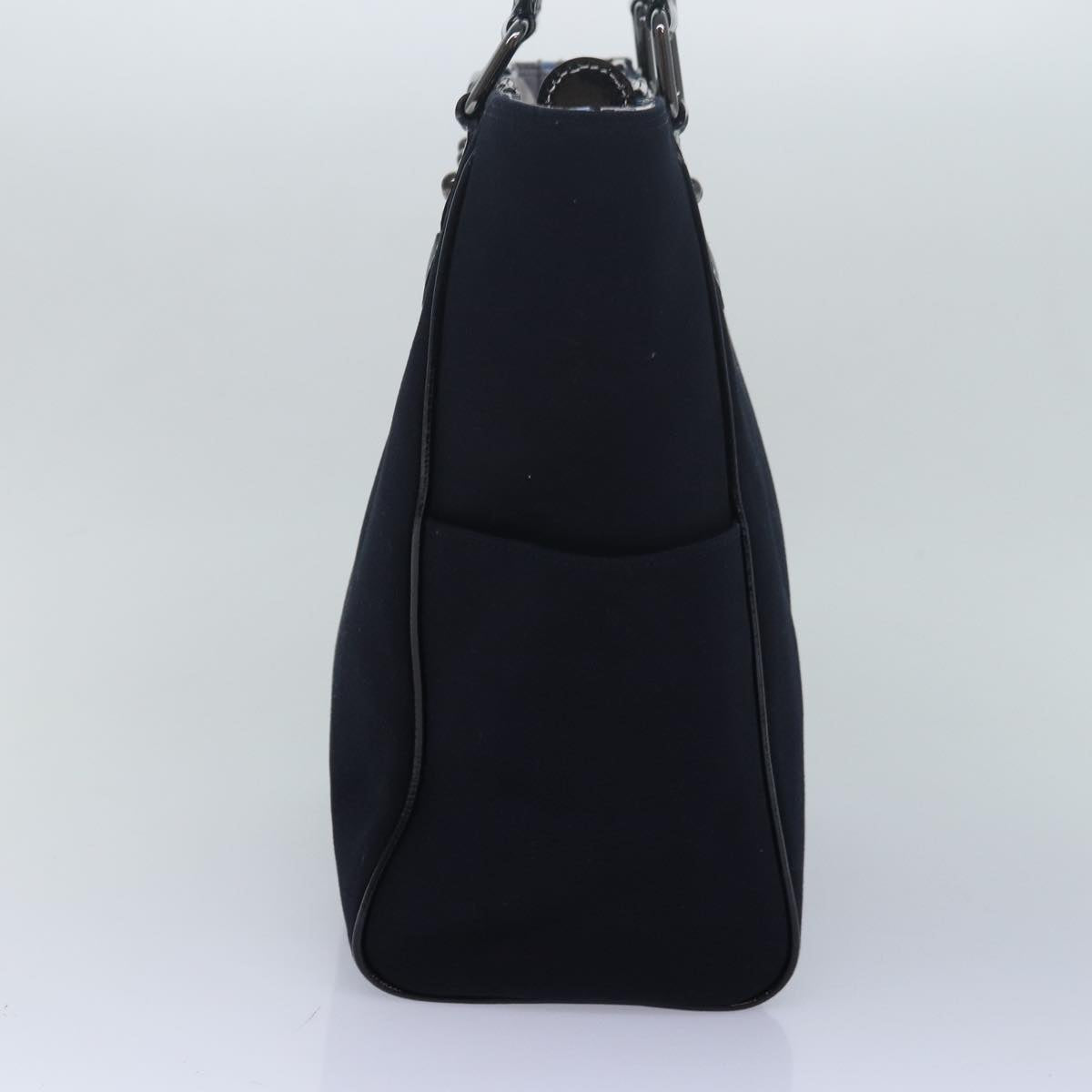 Luxury Burberry Tote Bag Canvas Black Auth bs16214