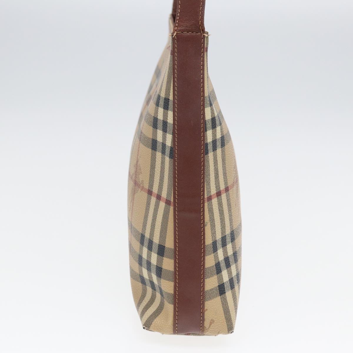 Luxury Burberry Nova Check Shoulder Bag Canvas Beige Auth bs16479