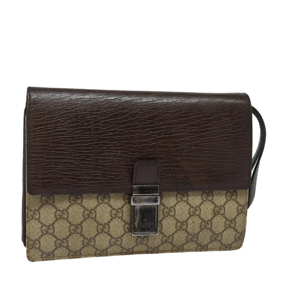 Gucci Leather Canvas Clutch