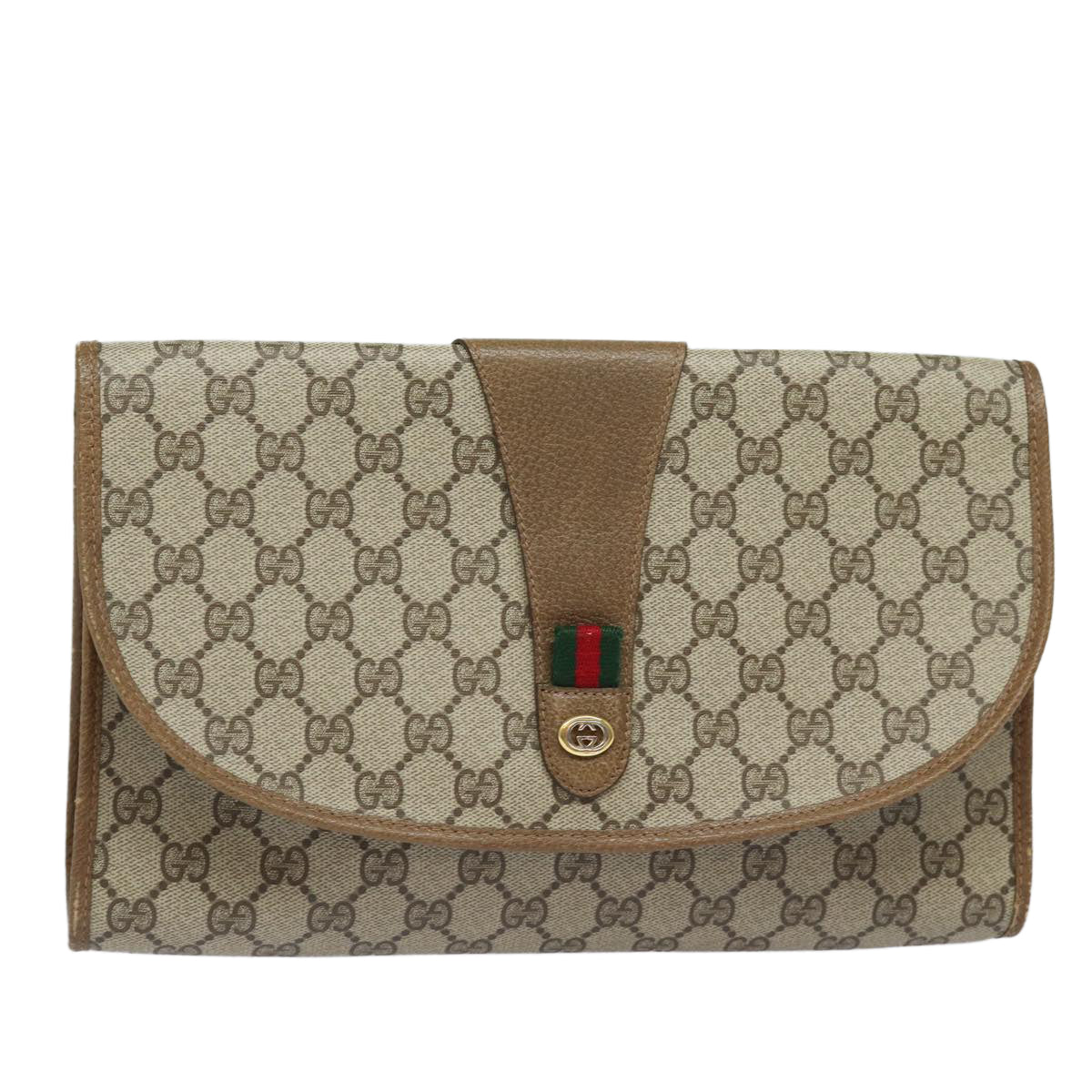 Gucci Leather Canvas Clutch