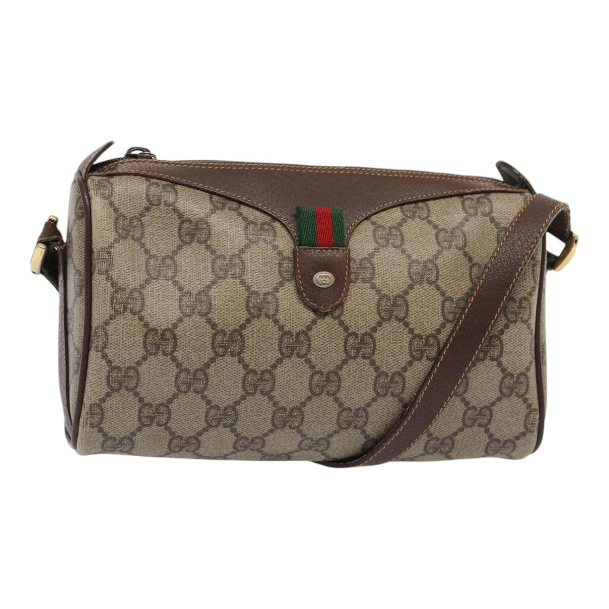 Gucci Leather Canvas Shoulder Bag