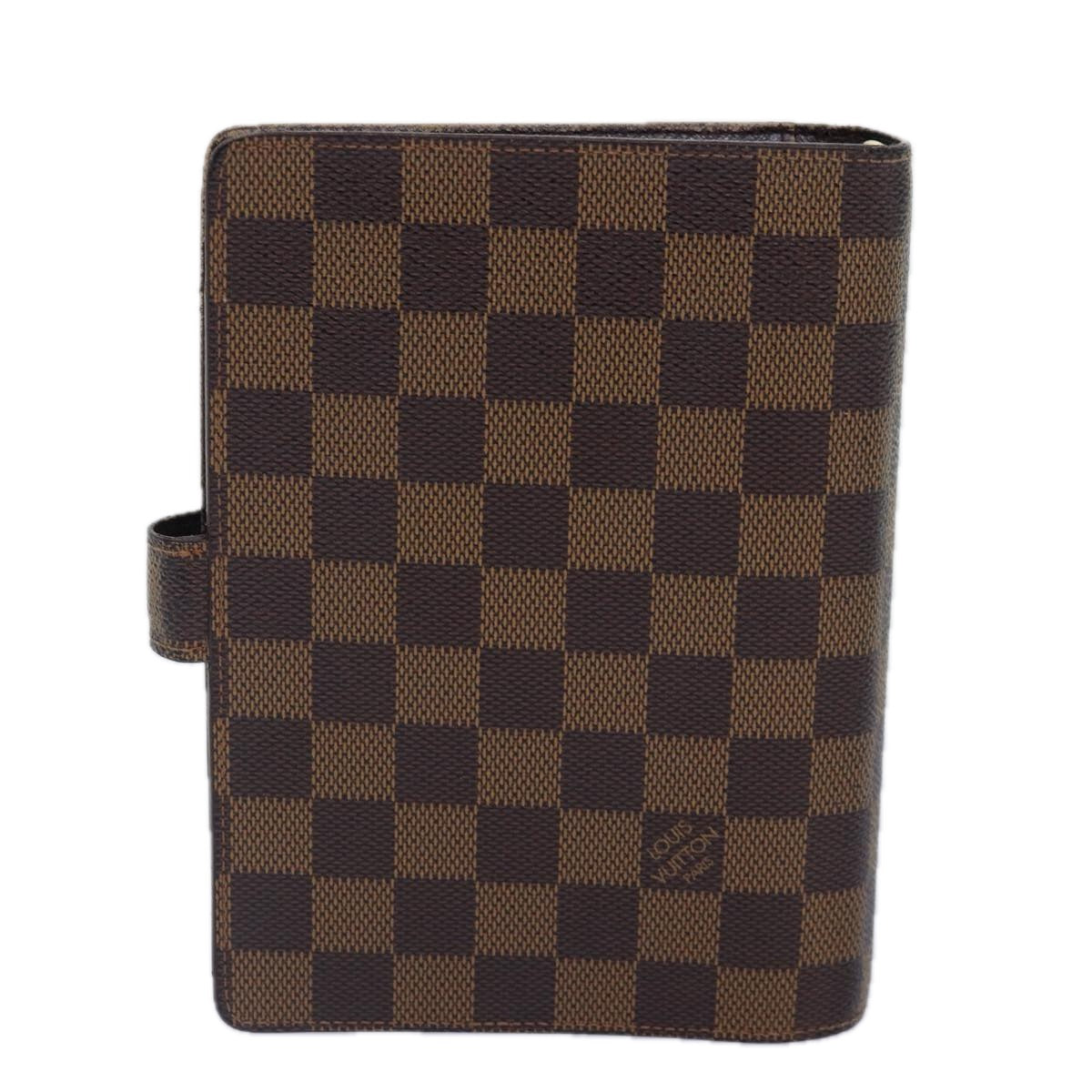 LOUIS VUITTON Damier Ebene Agenda MM Day Planner Cover R20240 LV Auth bs17190