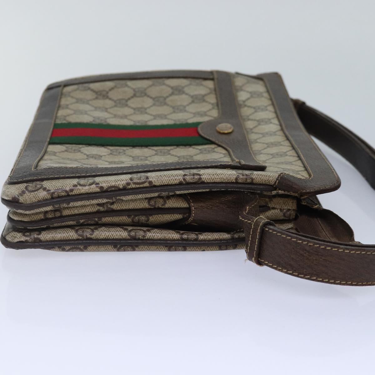 Gucci Leather Canvas Shoulder Bag