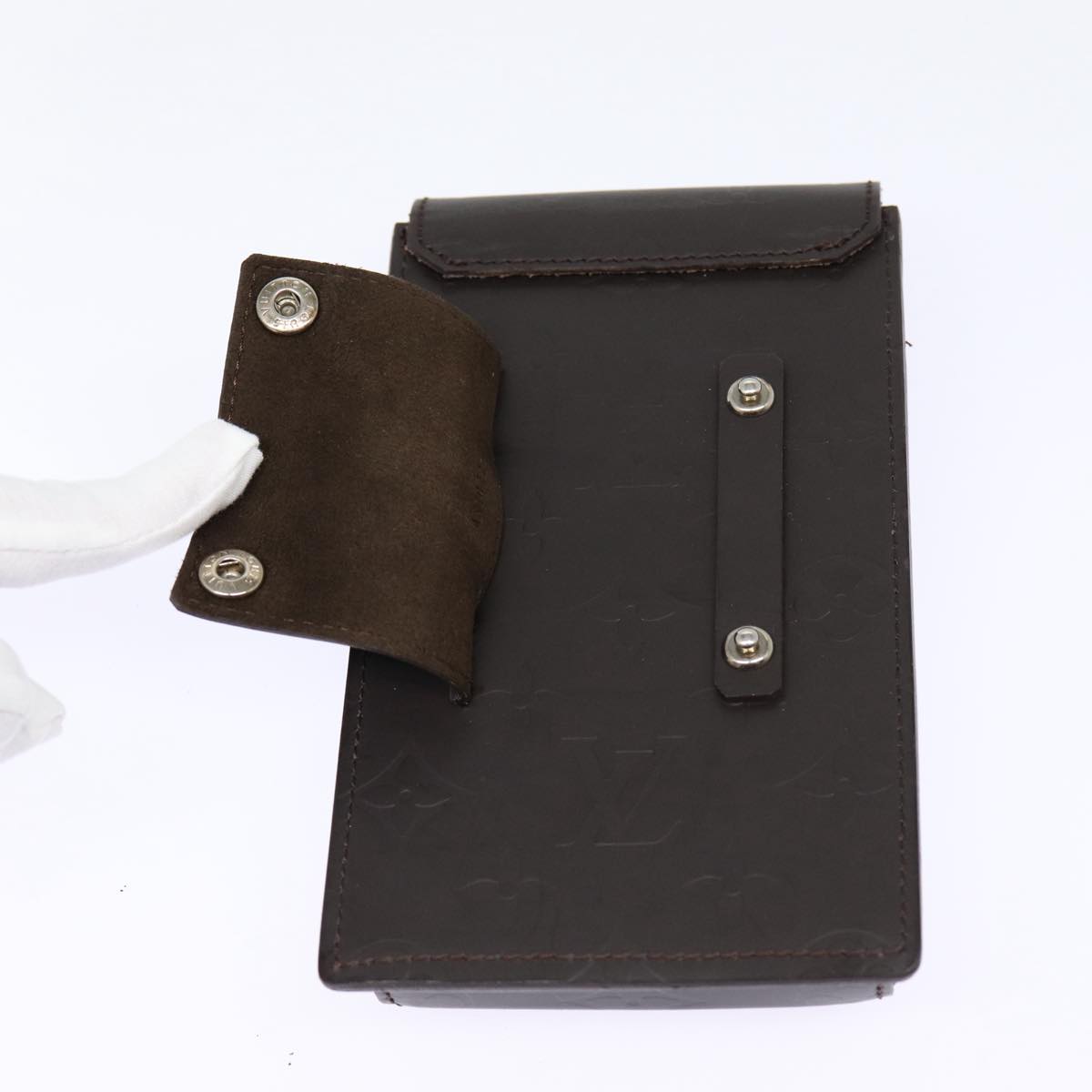 LOUIS VUITTON Monogram Lace Haggie Pouch Brown M54800 LV Auth bs17577