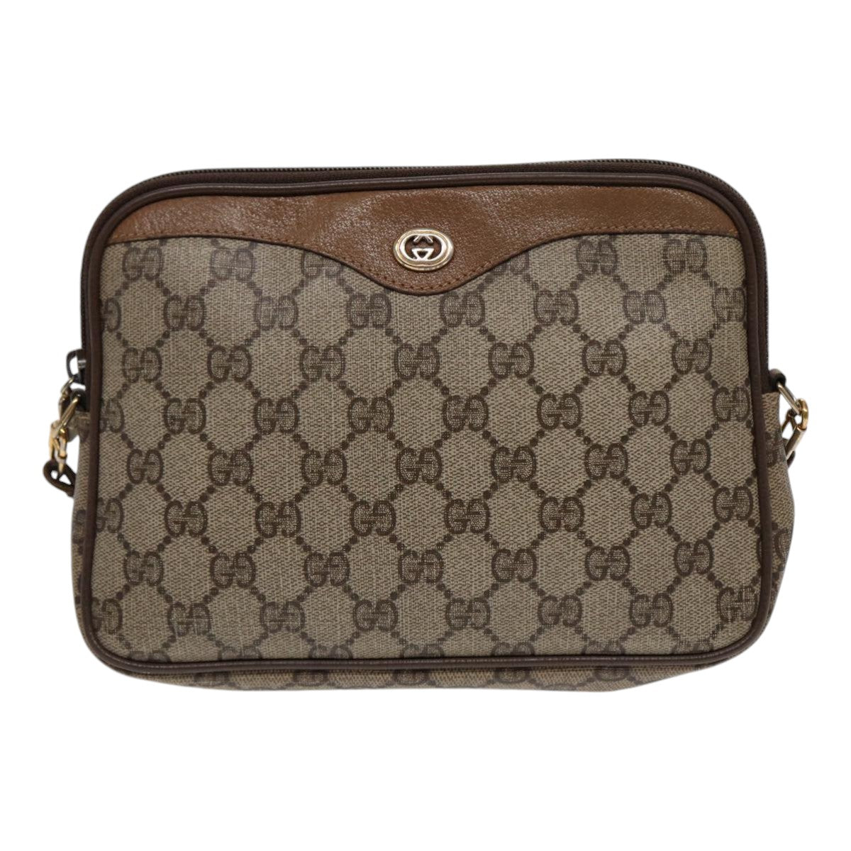 Gucci Leather Canvas Shoulder Bag