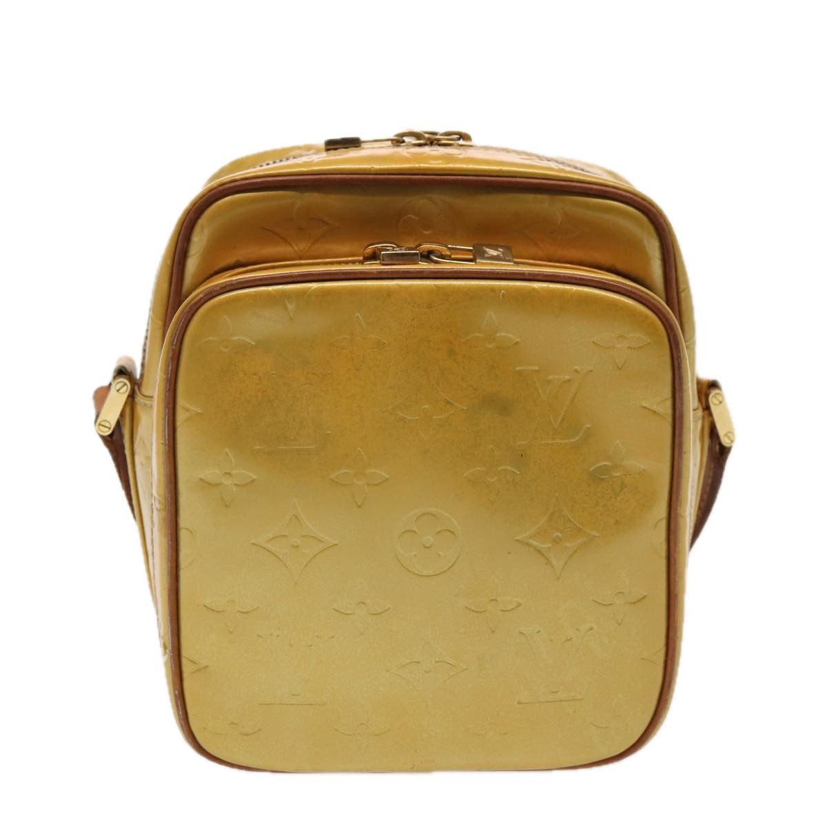 LOUIS VUITTON Monogram Vernis Wooster Shoulder Bag Gris M91036 LV Auth bs17735