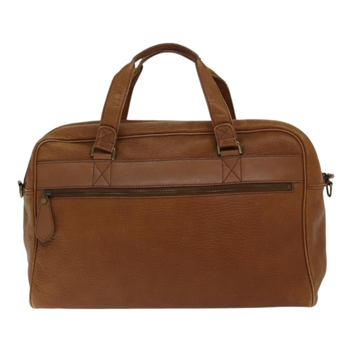 Luxury BurberrySs Boston Bag Leather Brown Auth bs17786