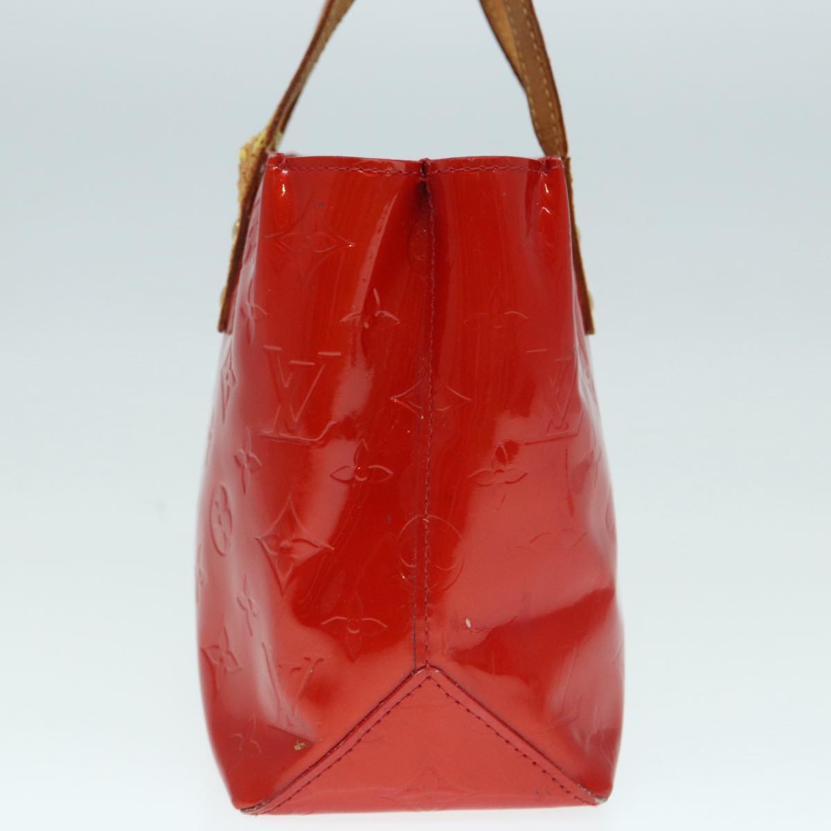 LOUIS VUITTON Monogram Vernis Reade PM Hand Bag Red Rouge M91088 LV Auth bs17816