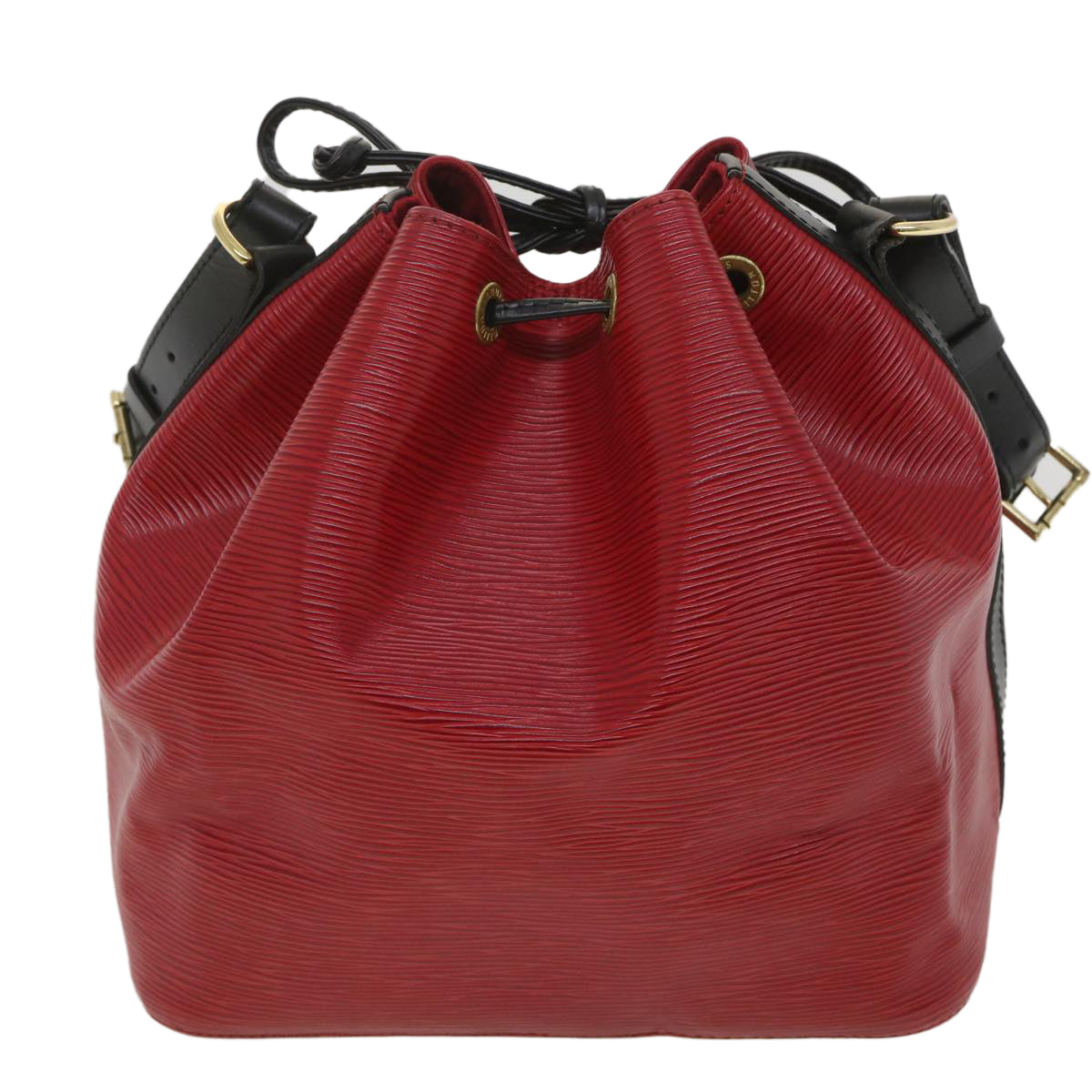 LOUIS VUITTON Epi Petit Noe Shoulder Bag bicolor Black Red M44172 LV  bs3388