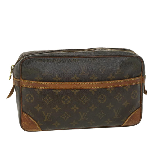 LOUIS VUITTON Monogram Compiegne 28 Clutch Bag M51845 LV Auth bs4248