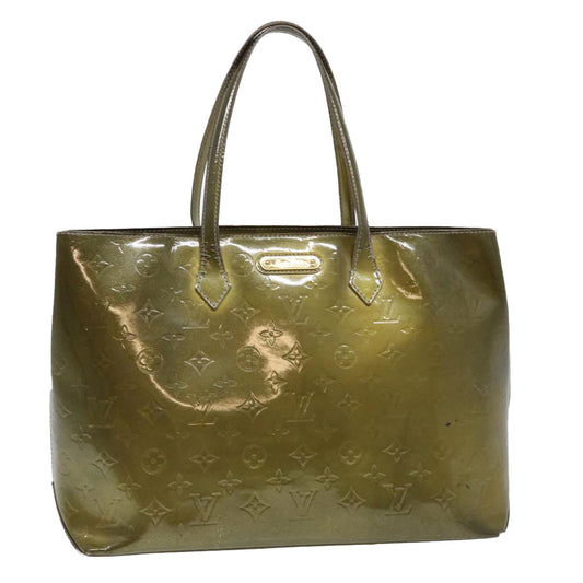 LOUIS VUITTON Monogram Vernis Wilshire GM Tote Bag Gris Art Deco LV bs4469