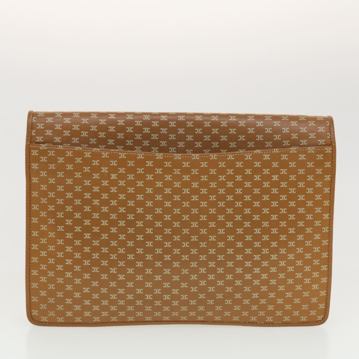 Luxury CELINE Shoulder Chain Clutch Bag Leather 2Set Brown Whe  5313