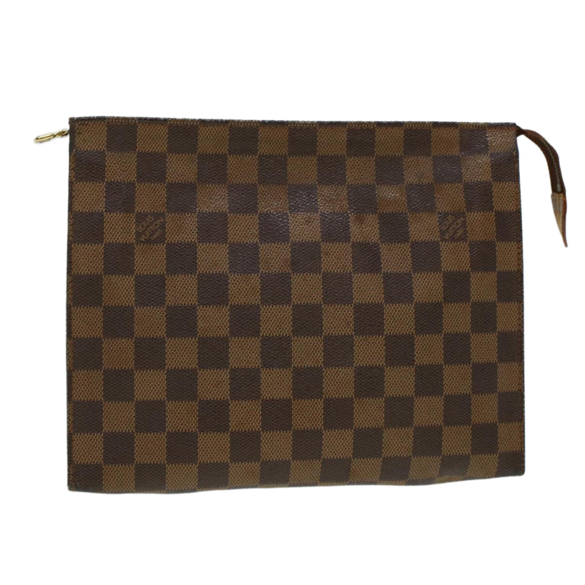 LOUIS VUITTON Damier Ebene Poche Toilette 26 Pouch N47543 LV Auth bs5356