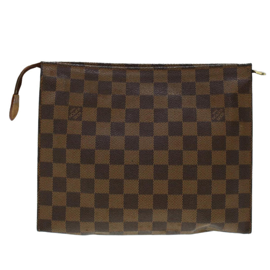 LOUIS VUITTON Damier Ebene Poche Toilette 26 Pouch N47543 LV Auth bs5356