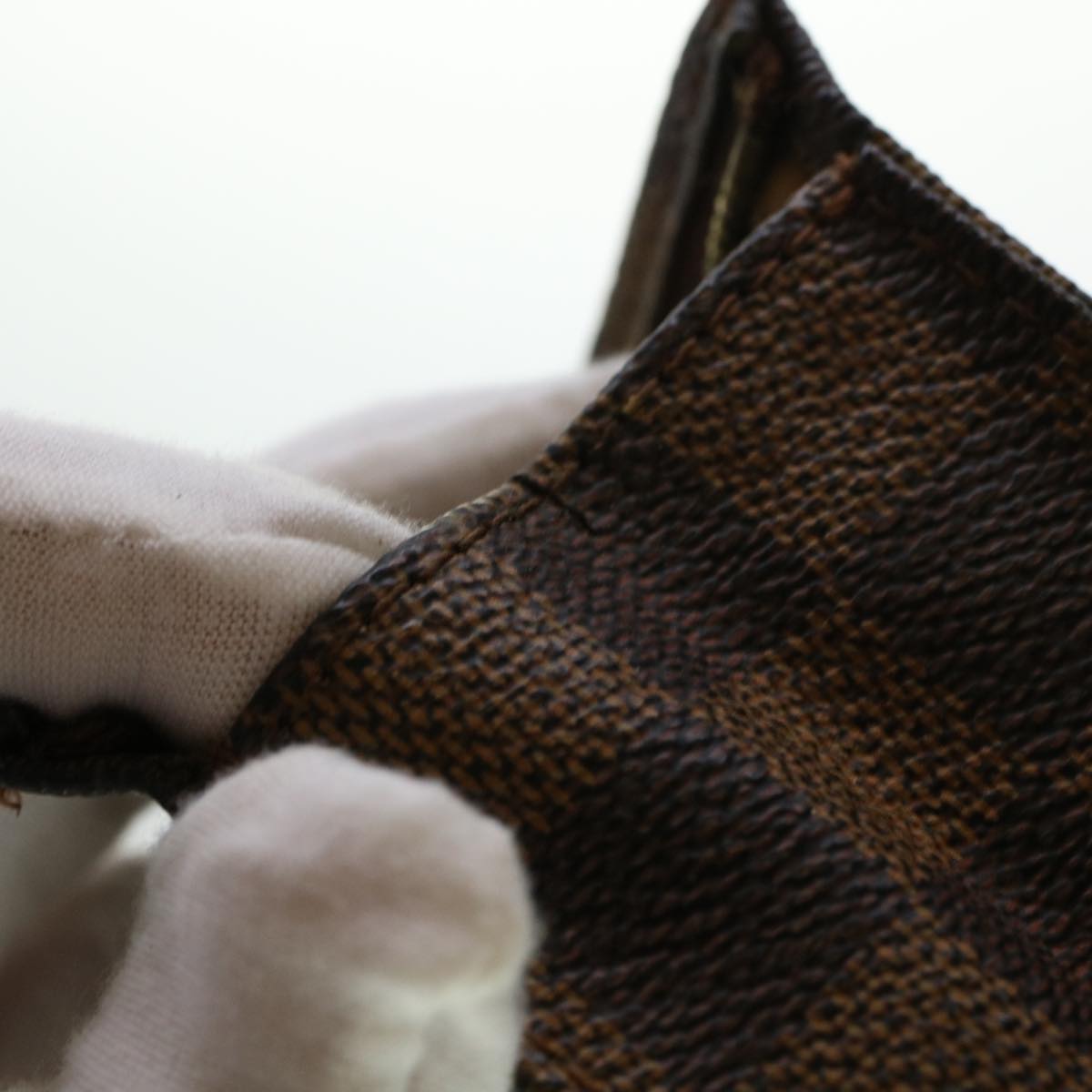 LOUIS VUITTON Damier Ebene Poche Toilette 26 Pouch N47543 LV Auth bs5356