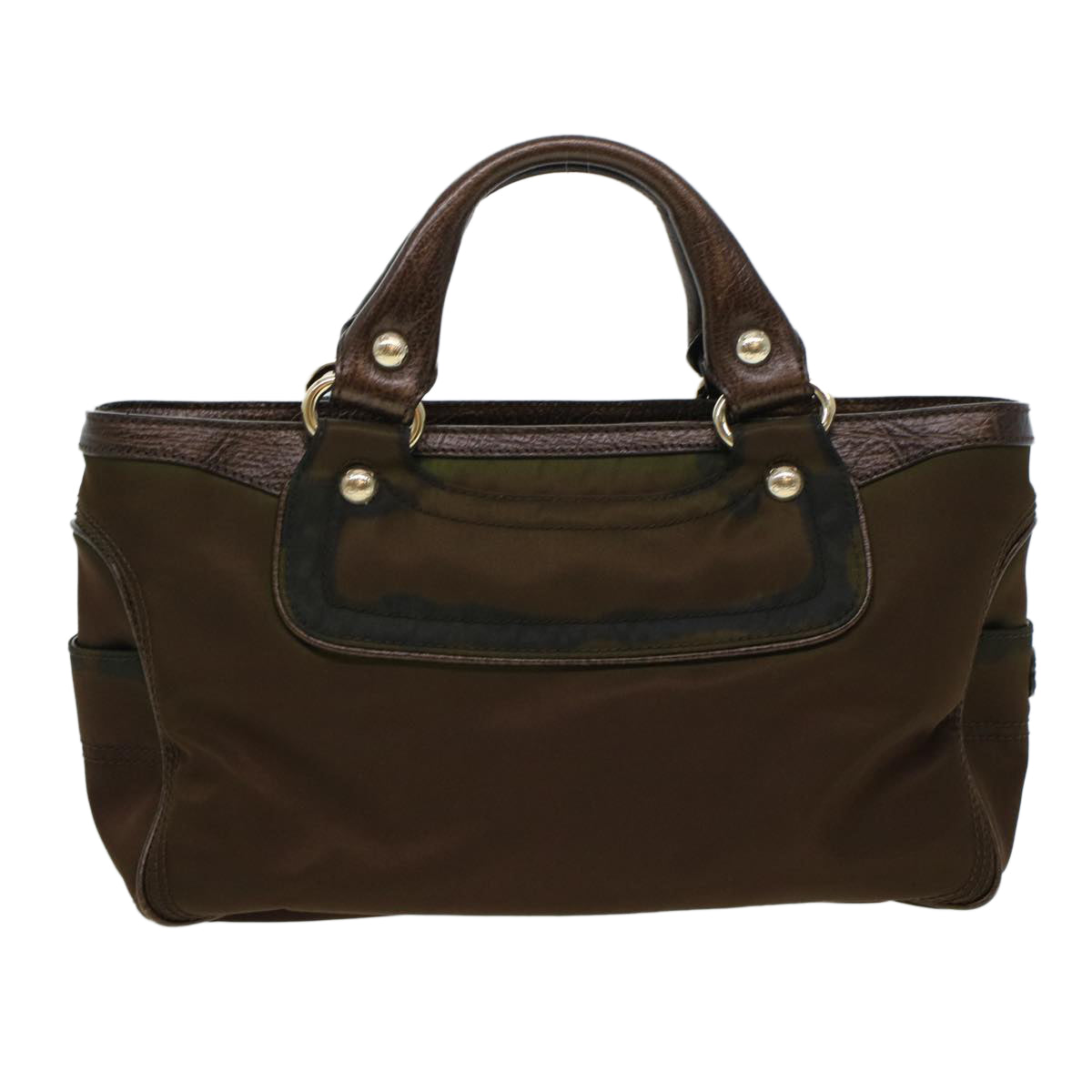Luxury CELINE Hand Bag Nylon Brown  5493