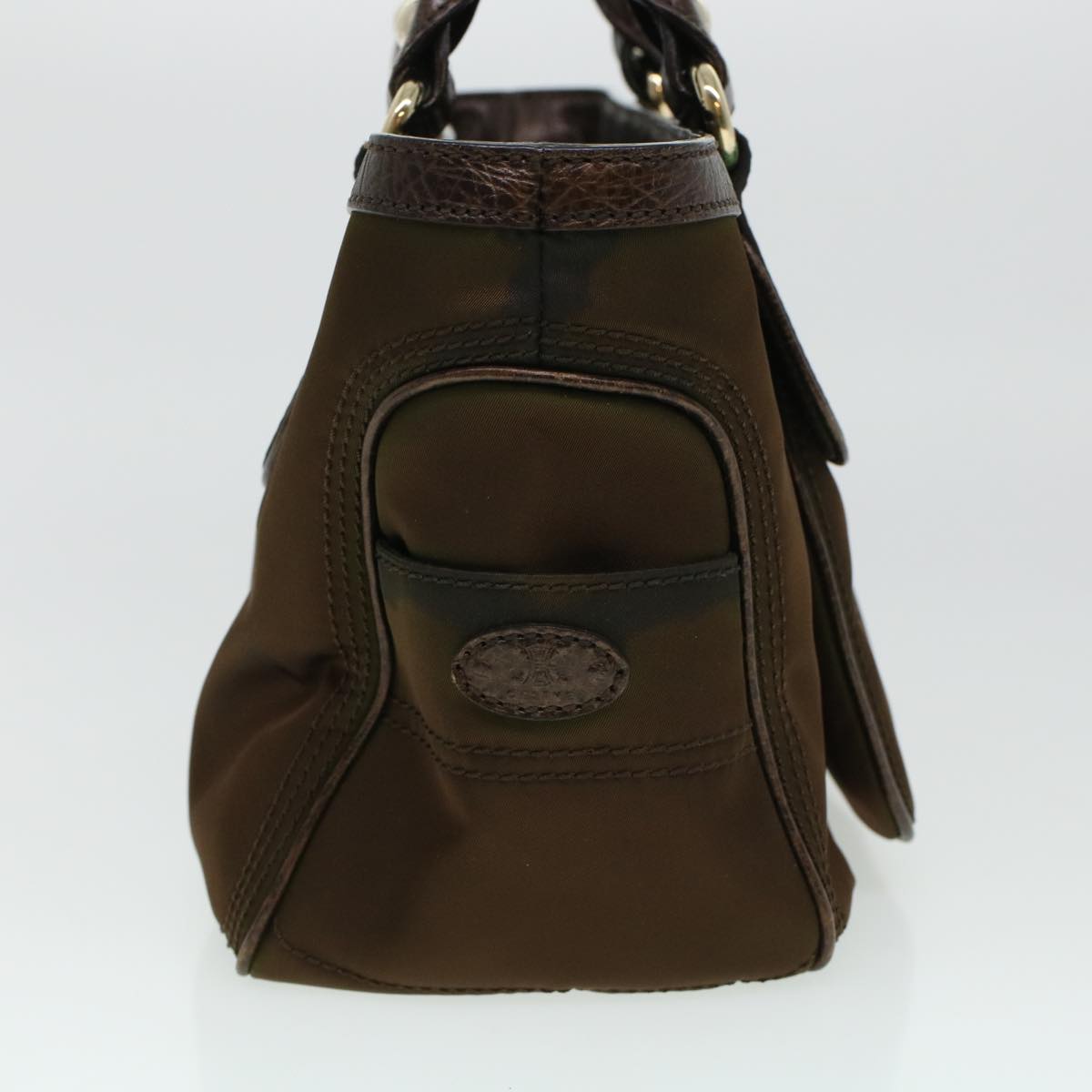 Luxury CELINE Hand Bag Nylon Brown  5493