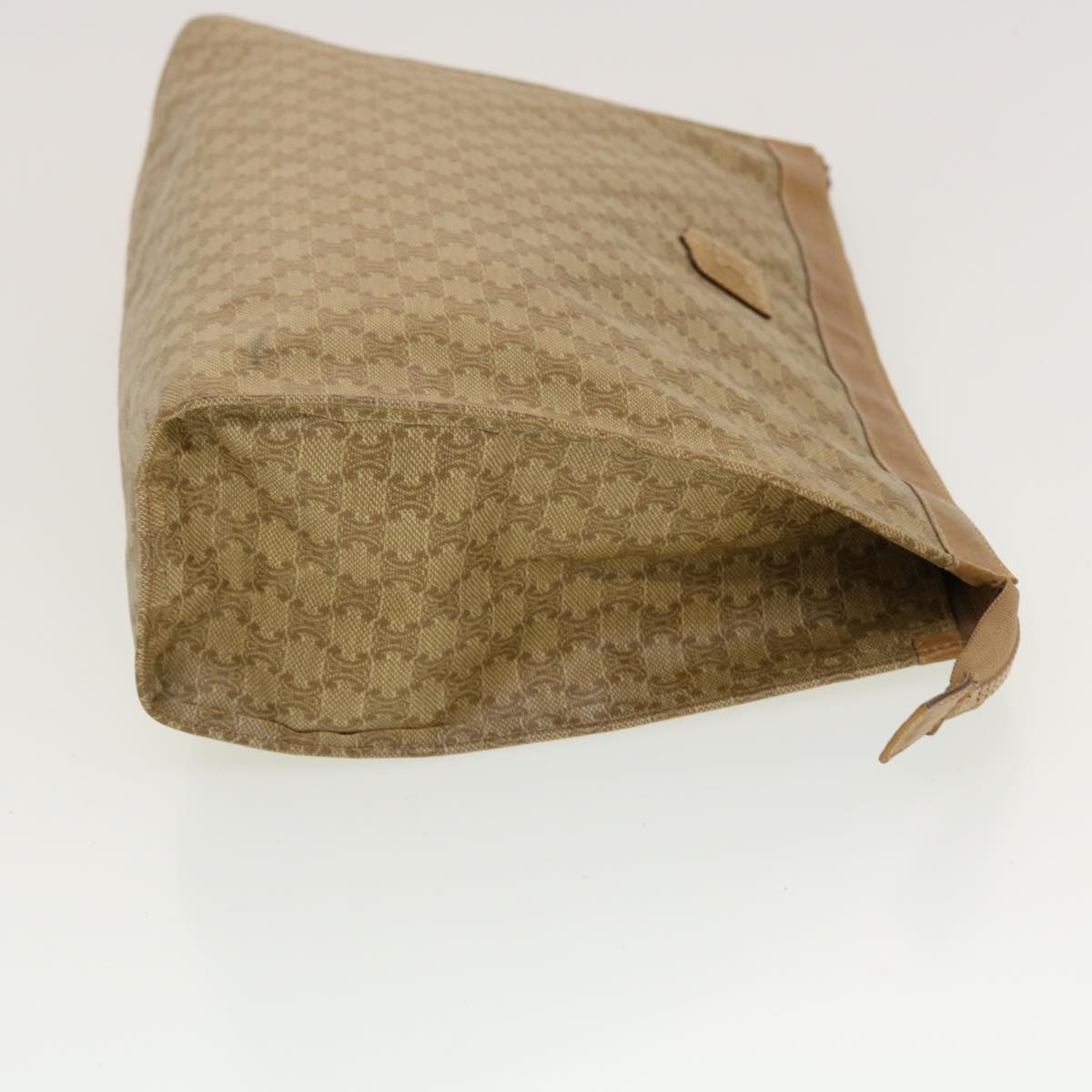Luxury CELINE Macadam Canvas Clutch Bag PVC Leather 2Set Beige Brown 5507