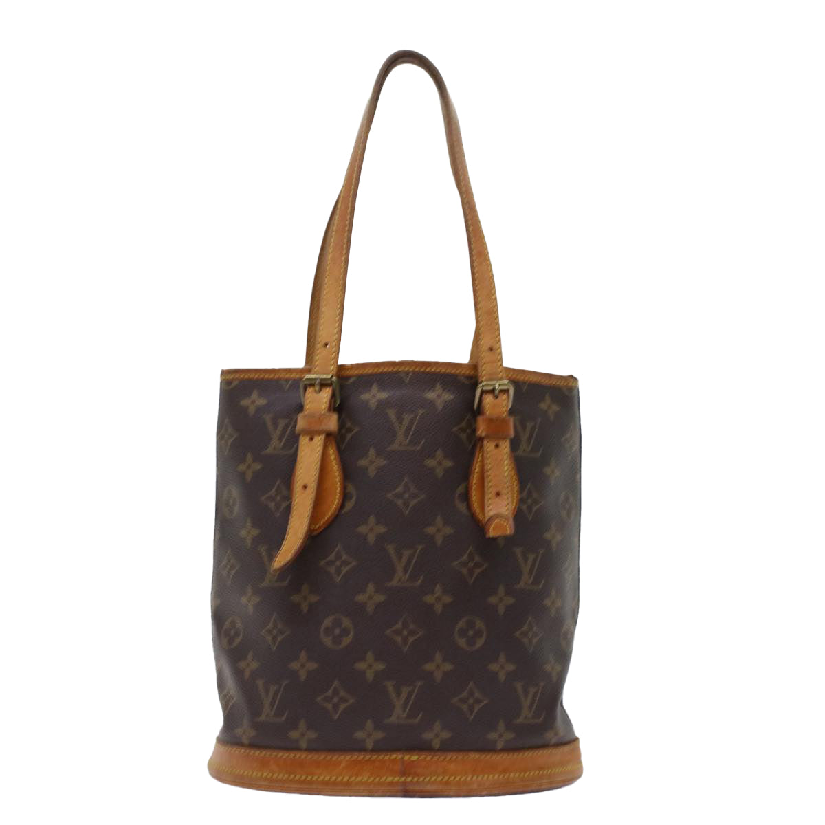 LOUIS VUITTON Monogram Bucket PM Shoulder Bag   M42238 LV Auth bs6909