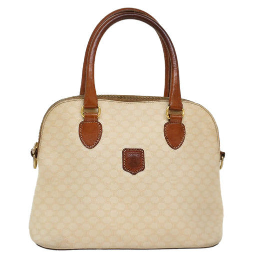 Luxury CELINE Macadam Canvas Hand Bag PVC Leather Whe  7123