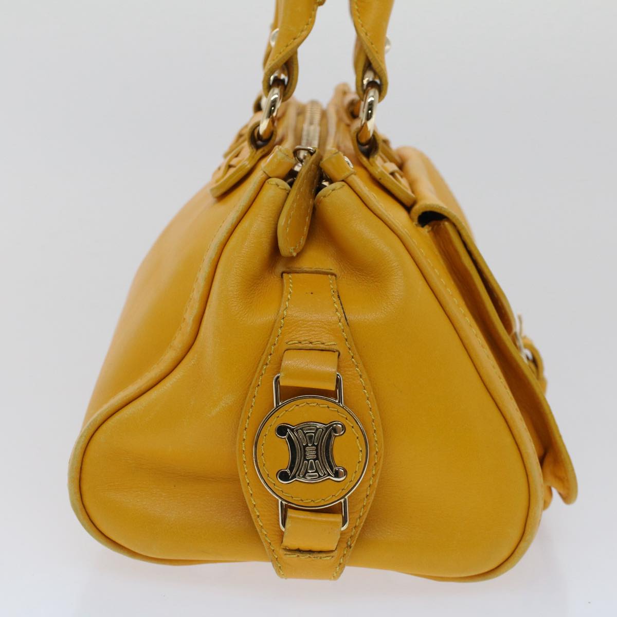 Luxury CELINE Hand Bag Leather Yellow  7391