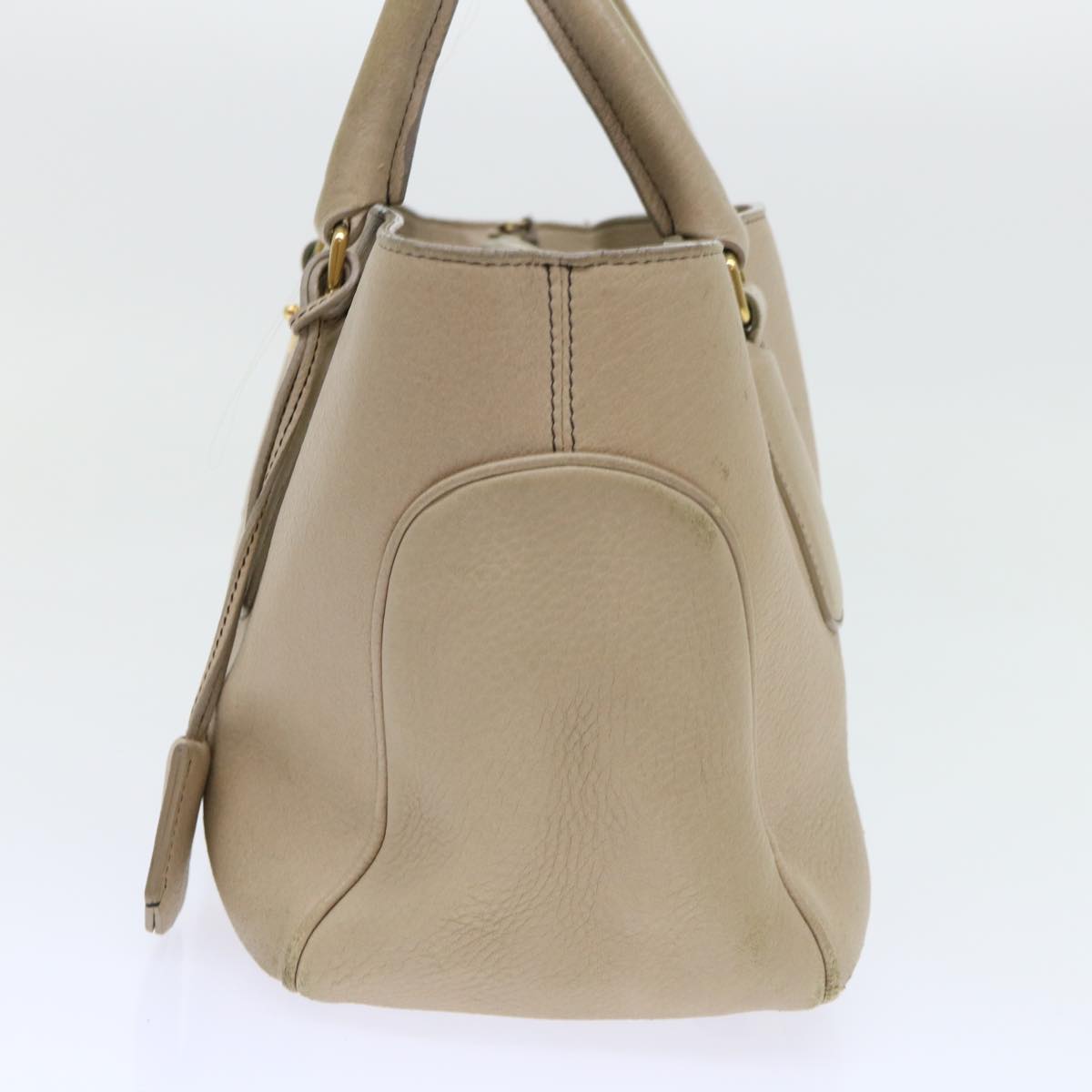 Luxury CELINE Hand Bag Leather Beige  8421