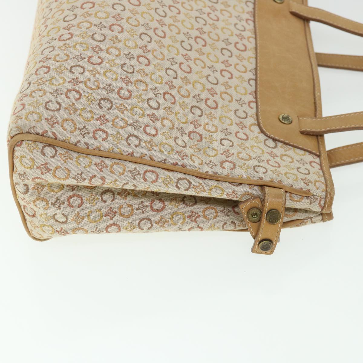Luxury CELINE Macadam Canvas Hand Bag 2Set Beige  8536