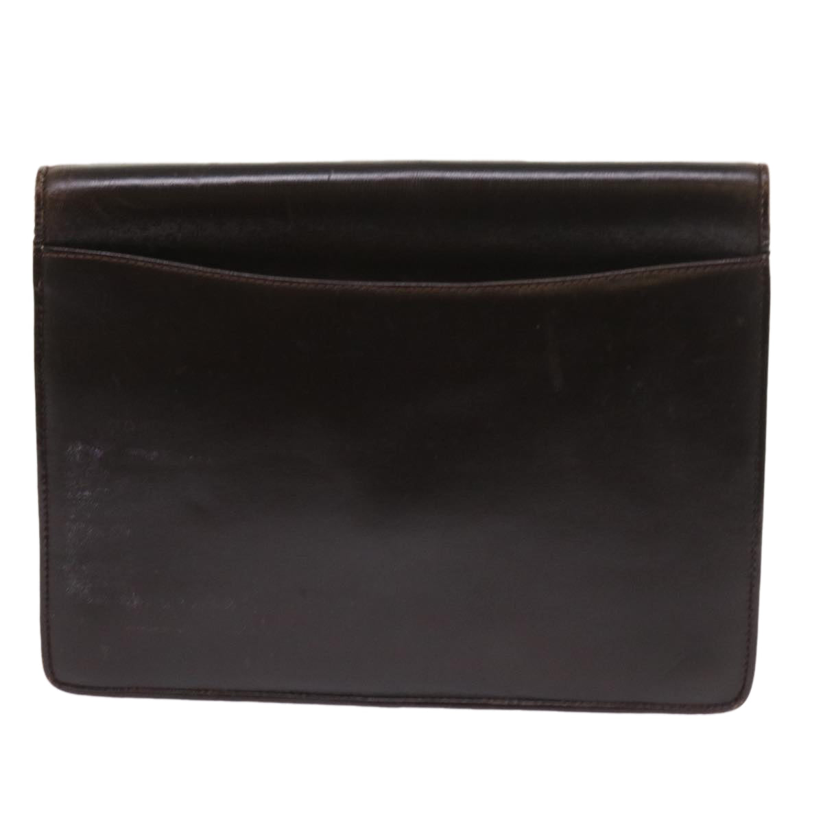 Luxury CELINE Clutch Bag Leather Brown  8620