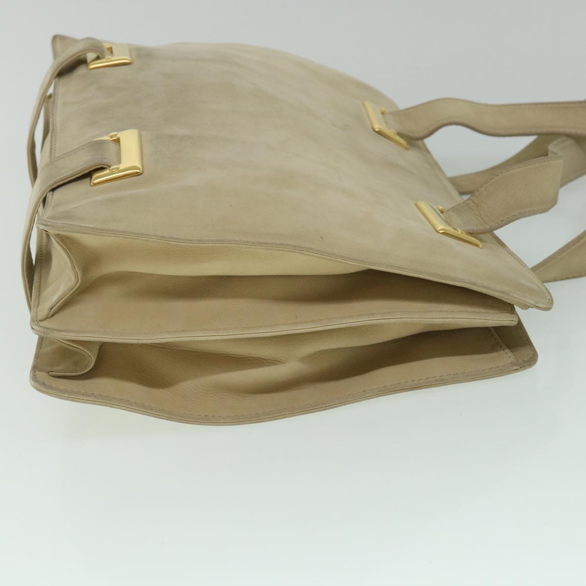 Luxury CELINE Shoulder Bag Suede Beige  8698