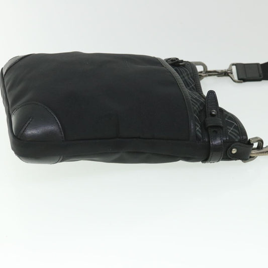 Luxury Burberry Shoulder Bag Nylon Black Auth bs8715