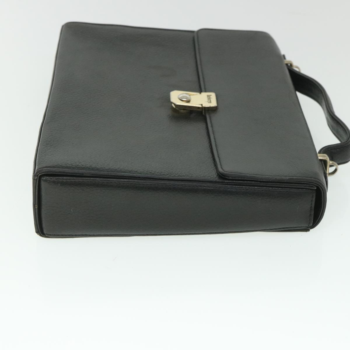 Luxury BurberrySs Hand Bag Leather 2way Black Auth bs8729