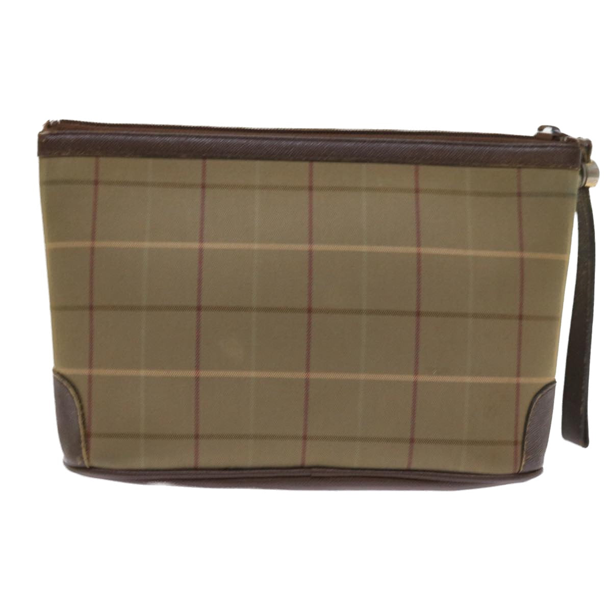 Luxury BurberrySs Nova Check Clutch Bag Canvas 2Set Brown Auth bs8985