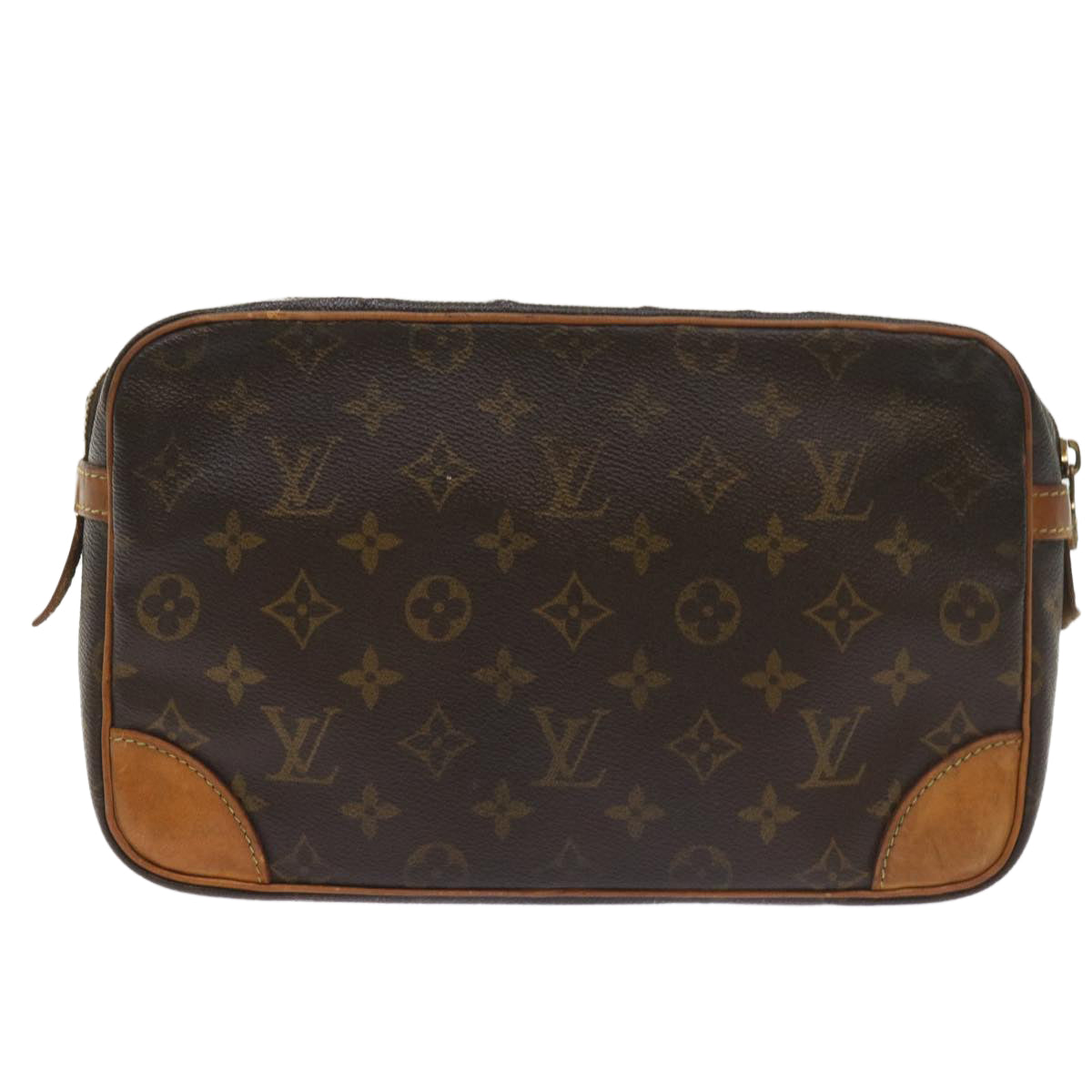 LOUIS VUITTON Monogram Compiegne 28 Clutch Bag M51845 LV Auth bs9944