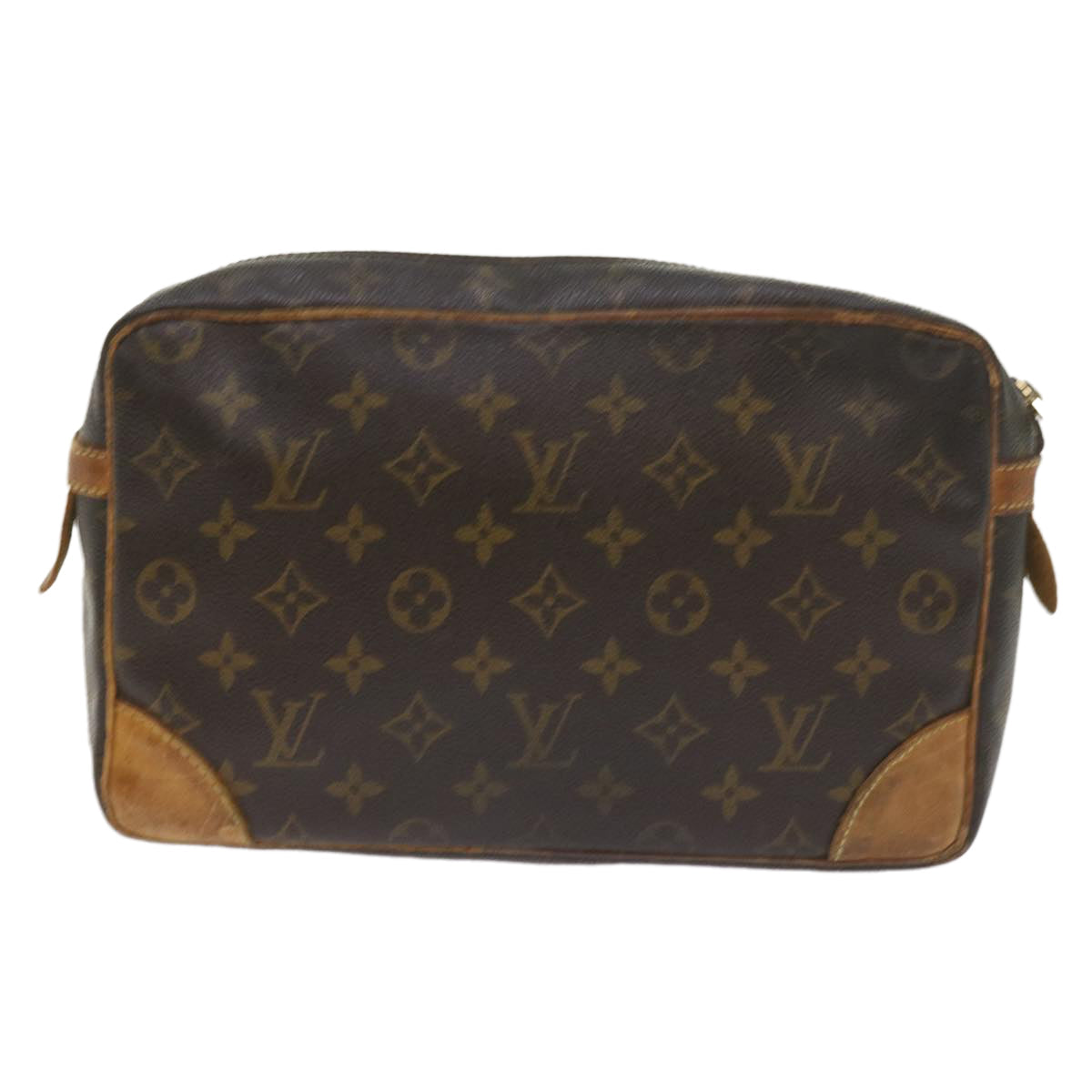 LOUIS VUITTON Monogram Compiegne 28 Clutch Bag M51845 LV Auth bs9950