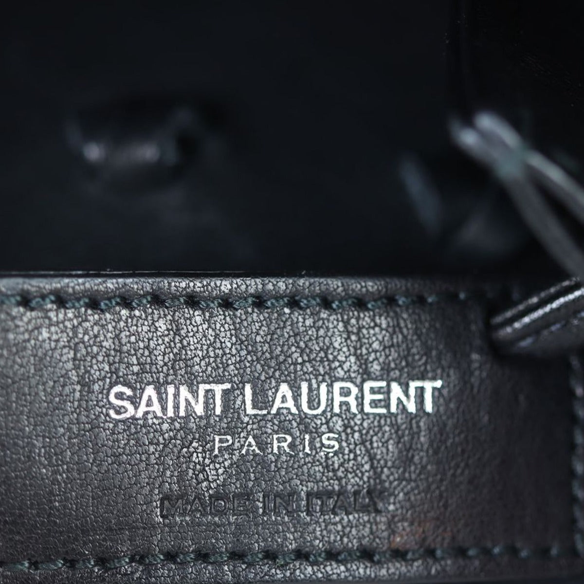 Saint Laurent Fringe Monogram Bourse Bucket Bag Mini