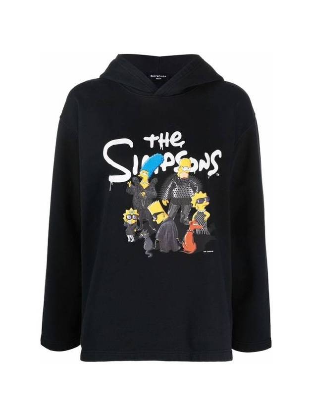 Luxury Balenciaga Trending 2026 Simpsons Print Hoodie Black