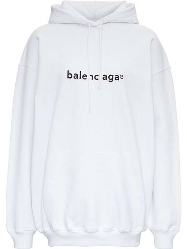 Luxury Balenciaga Trending 2026 WoMen's logo printed oversized Hoodie top white