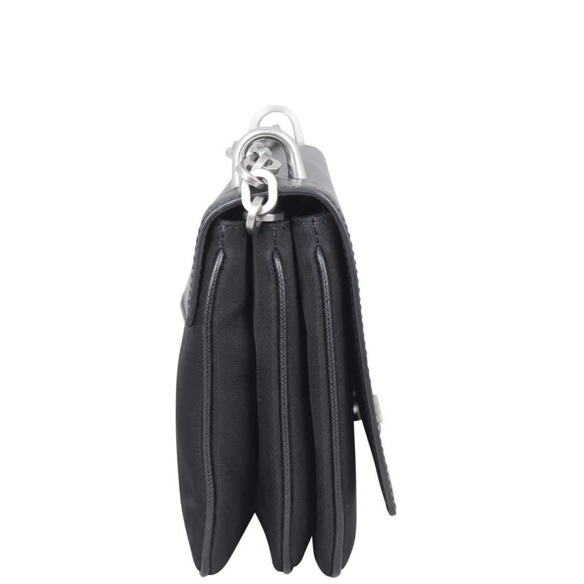 Prada Saffiano Tessuto Chain Shoulder Bag