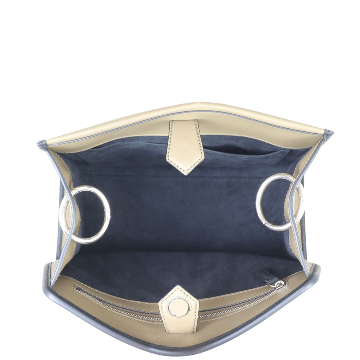 Fendi Runaway Flocked Leather Tote Small