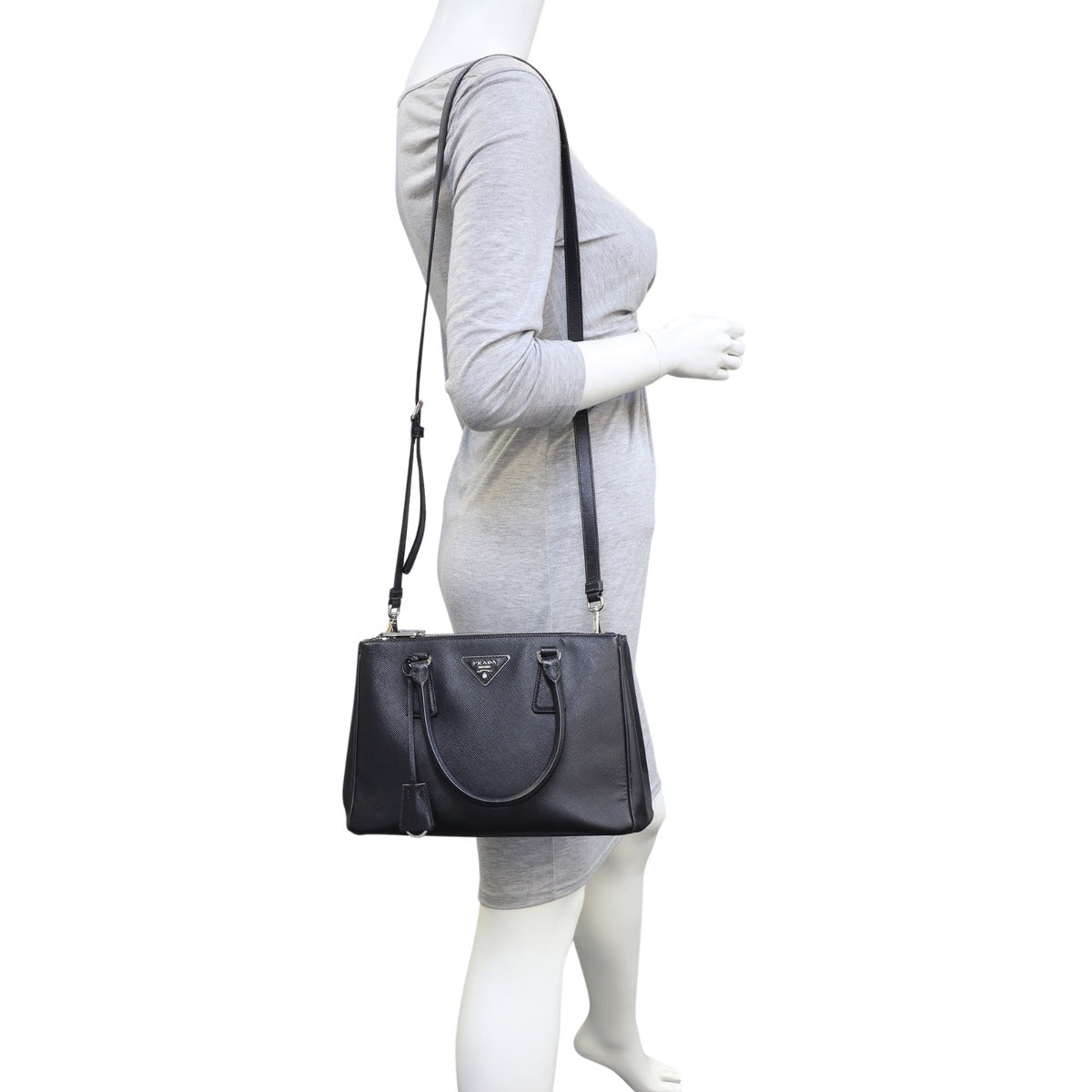 Prada Saffiano Lux Galleria Double Zip Tote Small