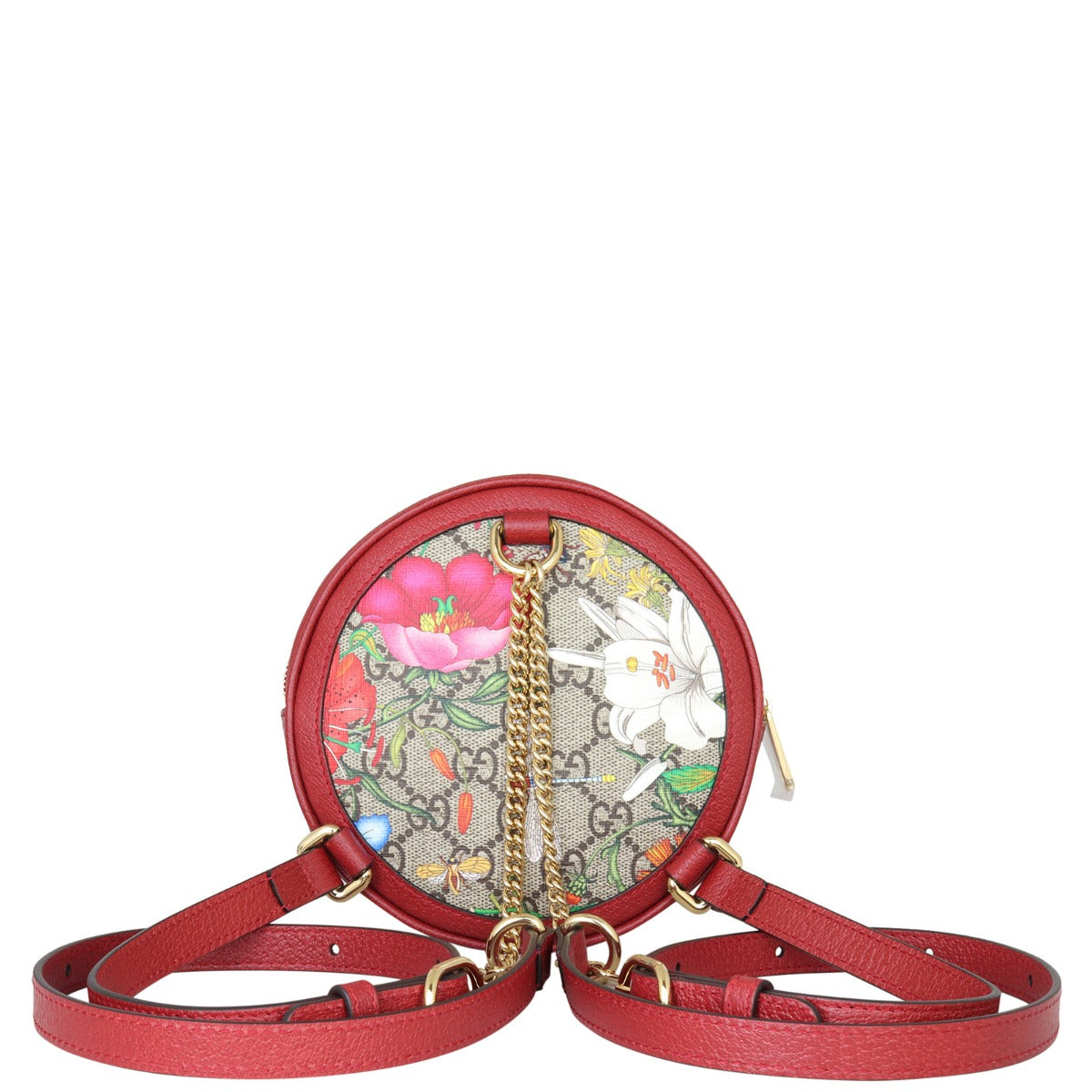 Gucci Flora GG Supreme Ophidia Round Backpack Mini