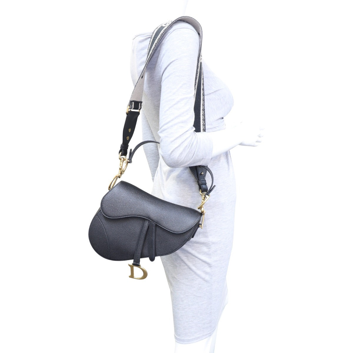 Dior Saddle Bag with Embroidered Strap