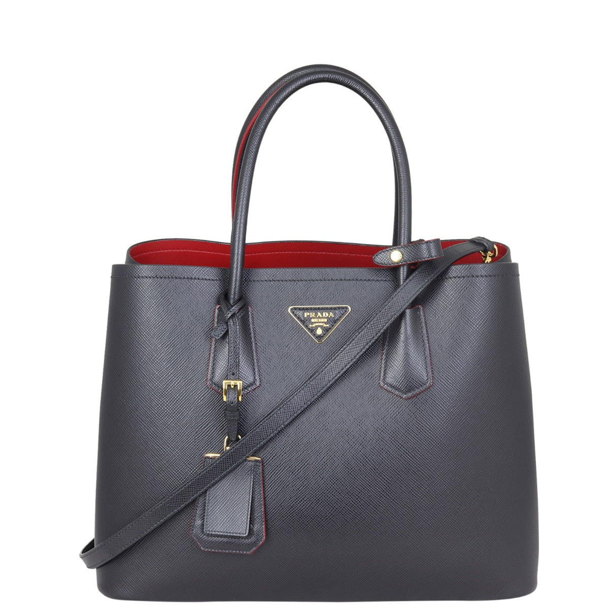 Prada Saffiano Cuir Double Bag Large