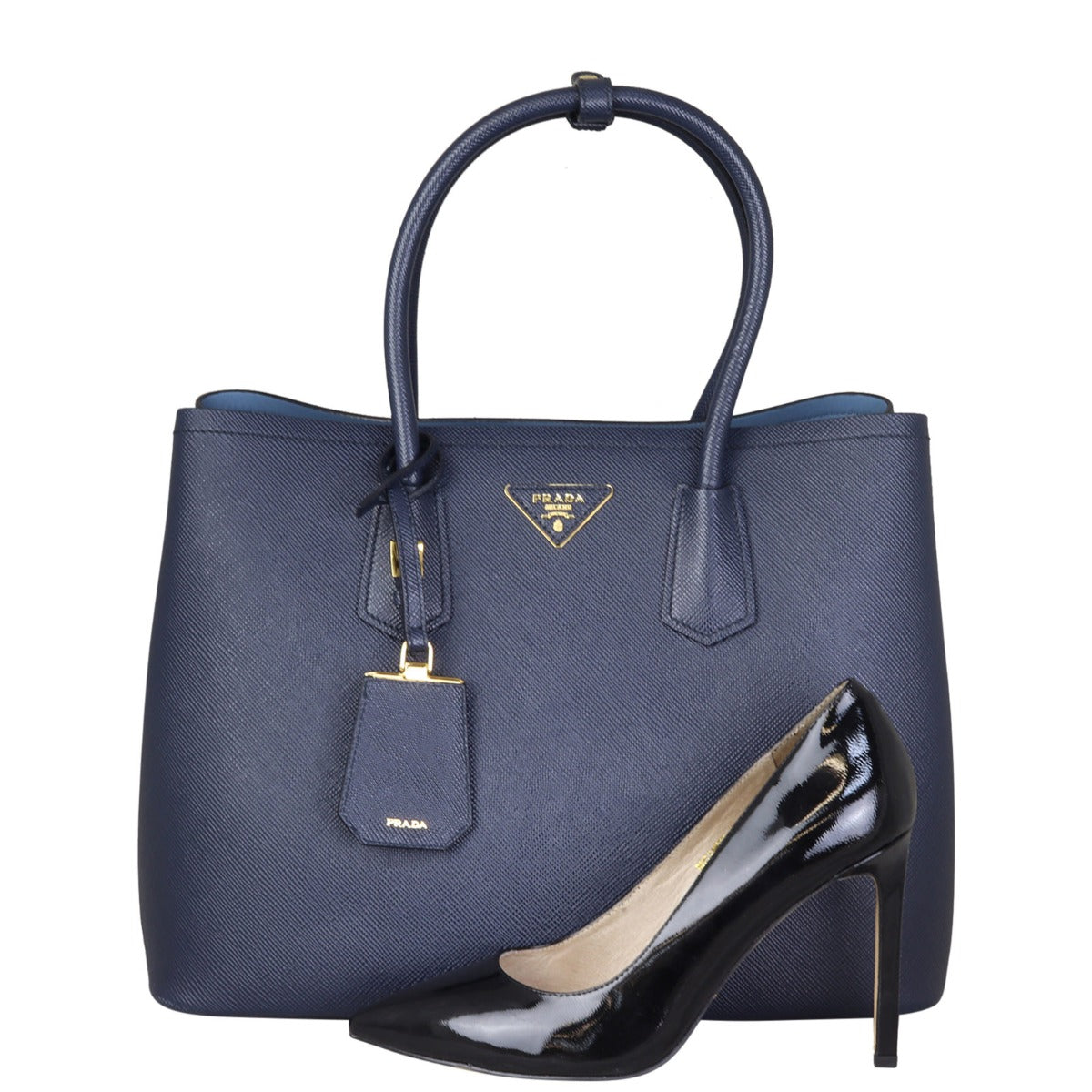 Prada Saffiano Cuir Double Bag Large