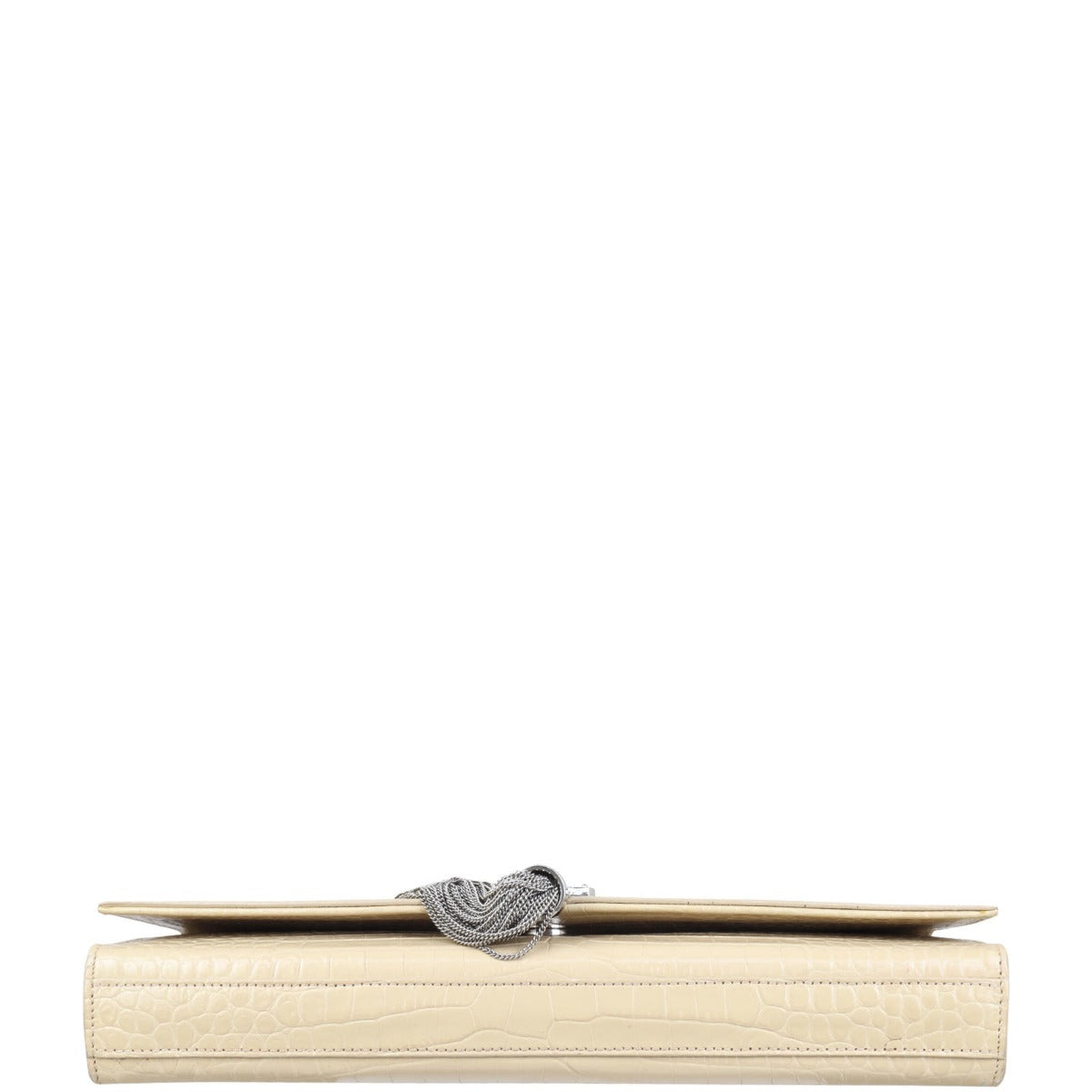Saint Laurent Kate Tassel Clutch Croc-Embossed
