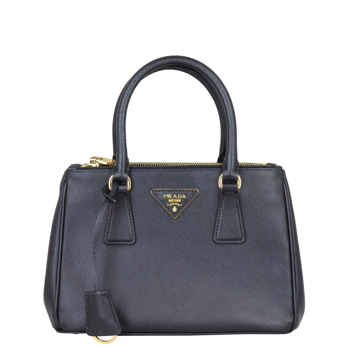 Prada Saffiano Lux Galleria Double Zip Tote Mini